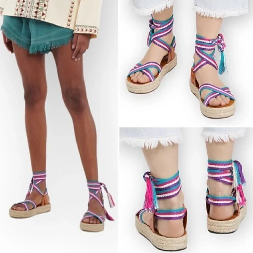 New in Box, Isabel Marant Malay Espadrille Sandals, Size 40EU, Flatform